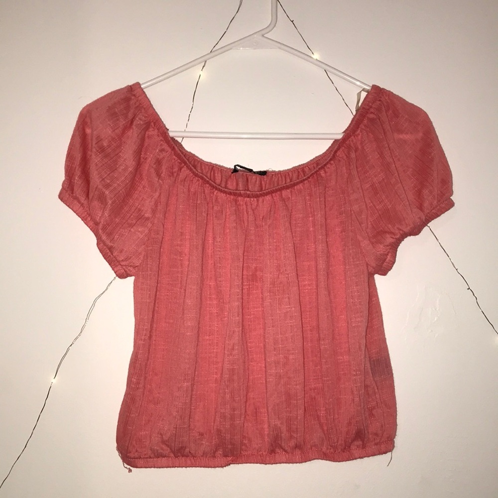 pink flirty crop top